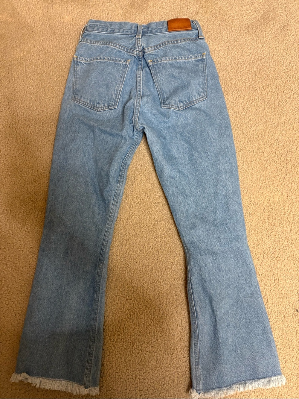 CITIZENS OF HUMANITY ESTELLA DAY TRIP FRAY HIGH-RISE ANKLE FLARE JEANS size 23 - Picture 10 of 12